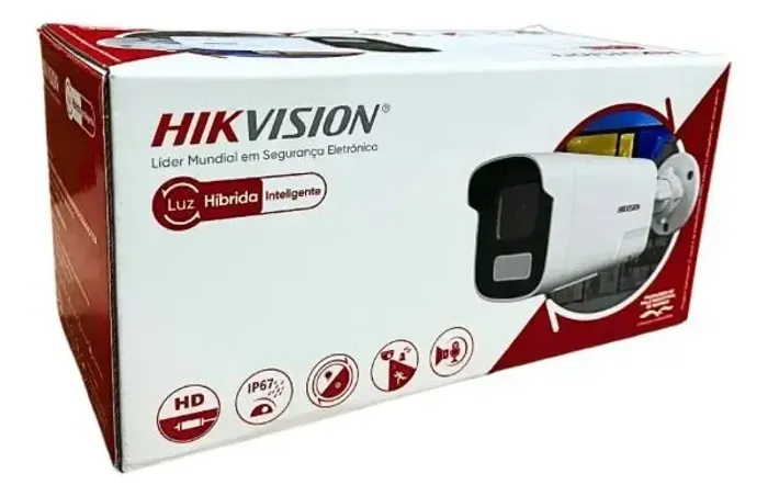 Camera Ip Bullet 50mt 2mp 4mm Ds-2cd1t23g2-liuf/sl Branco