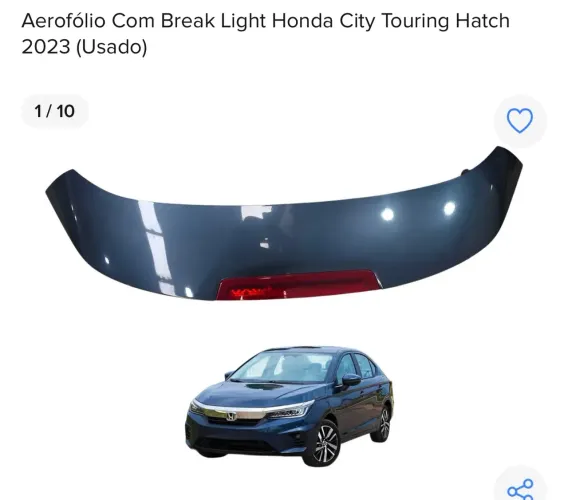 Aerofólio Honda City Touring Hatch 2023