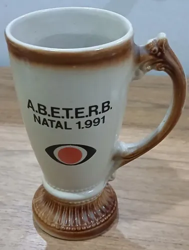 Caneca rede bandeirantes de rádio Natal 1991