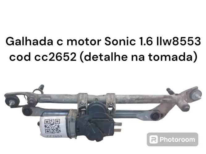 Galhada Com Motor Limpador Chevrolet Sonic 1.6 Cod Cc2652