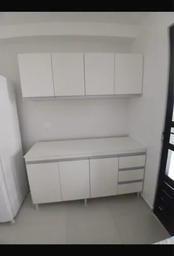 Balcão 100% mdf com tampo reto e armário aéreo / NOVO / ENTREGAMOS
