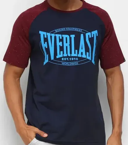 Camiseta Original Everlast Azul 100% Algodão M e GG
