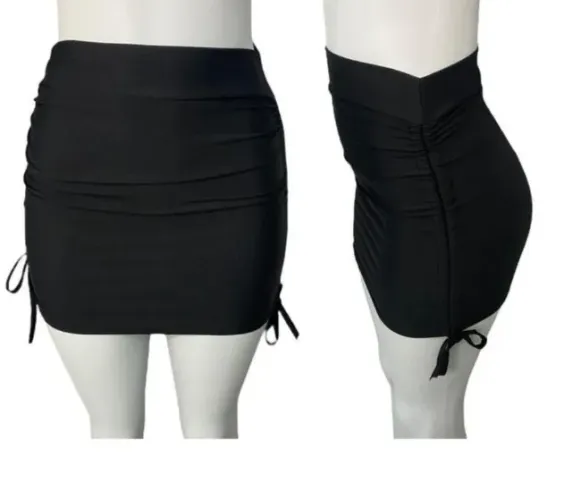 Saia Feminina Suplex Preta ? Franzida e Ajustável