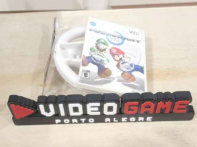 Volante e jogo Mario Kart de Wii