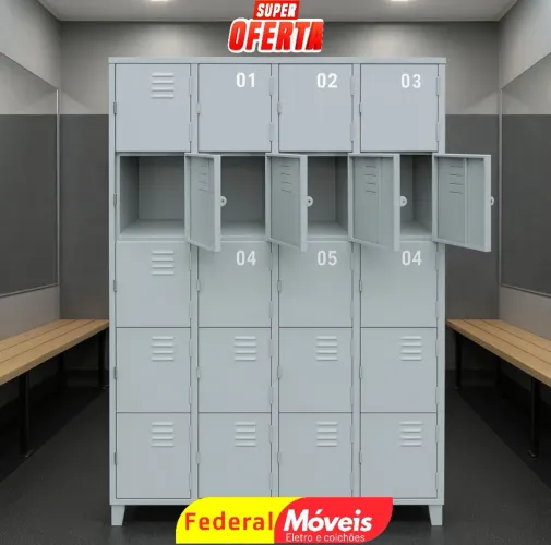 Armário para Vestiário 20 Portas - Ideal para organização!