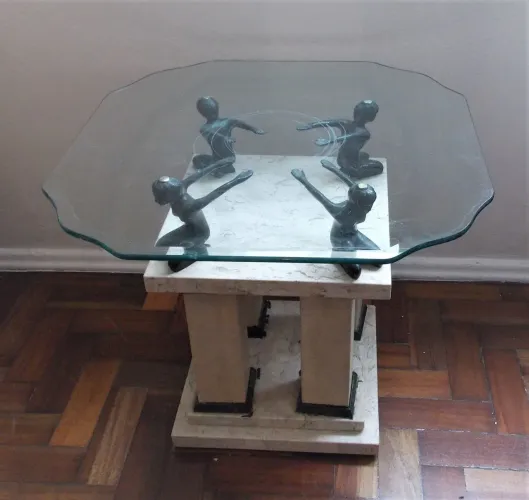 Mesa lateral vidro bisotado