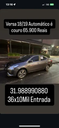 Nissan Versa SL 1.6 16V Flexstart 4P Aut. 2019