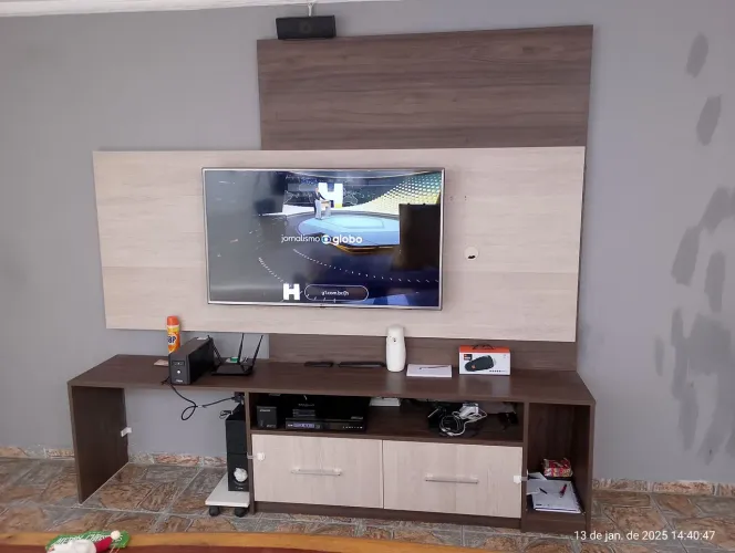 Rack com painel planejado MDF 