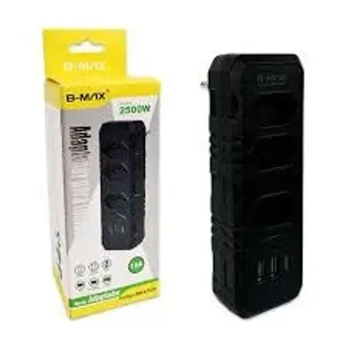 Adaptador de Tomada 3 saídas, 2 USB, 1 Tipo-C BM-8702B