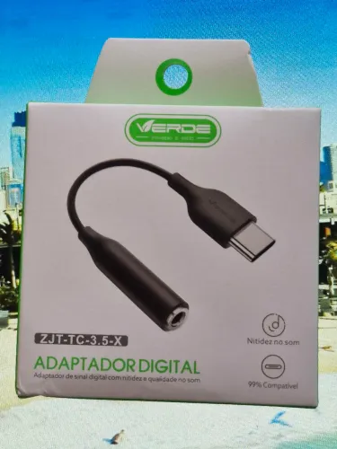 Adaptador Tipo-c E Lightning Para P2 Fêmea Com Som Estéreo