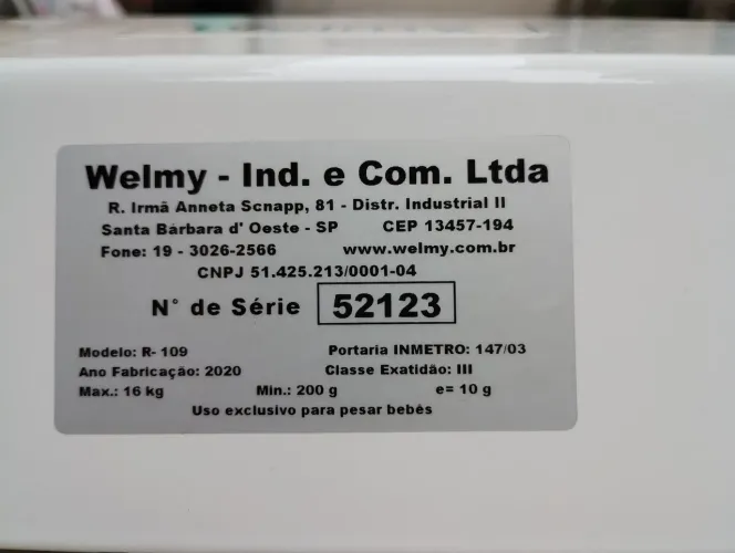 Balança Digital para bebês Welmy