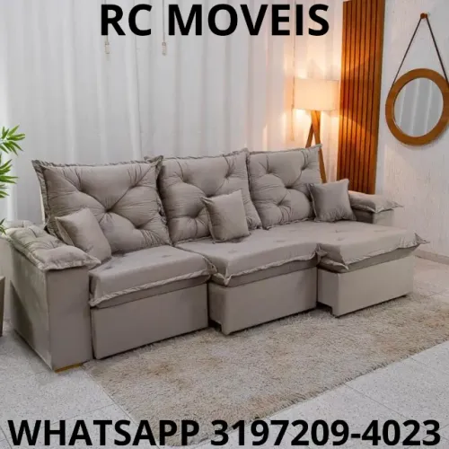 Sofá Retrátil e Reclinável Londres 3 Módulos - Luxo e Conforto