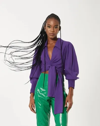 Blusa Cropped Com Amarração MARCA OPEN