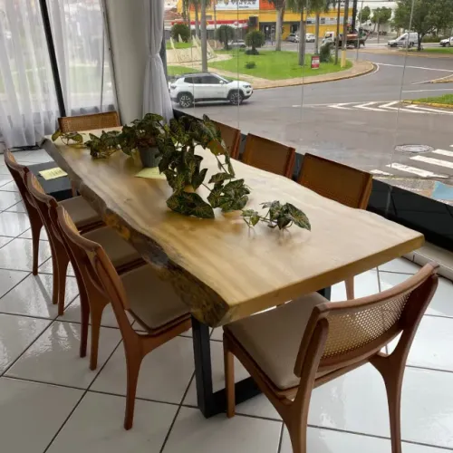 MESA DE MADEIRA MACIÇA 2.50MT 