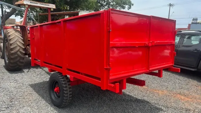 Carreta de metal duas rodas