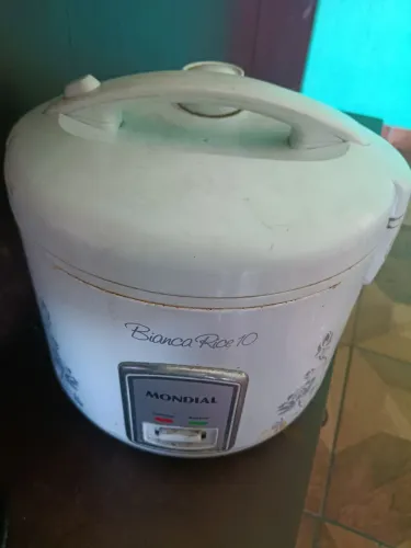 Panela de arroz elétrica, funcionando,mas não tem a vasilha de dentro 