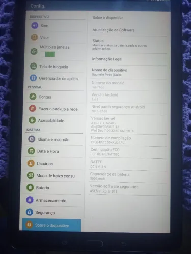 tablet samsumg gt-560 9,6 polegadas