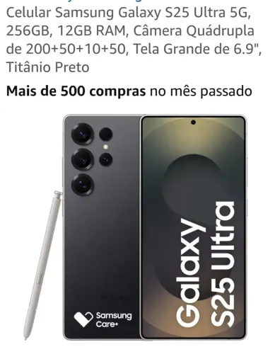 Samsung S25 ultra 256GB - NOVO LACRADO