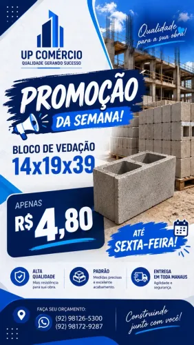 Bloco de vedação 14x19x39