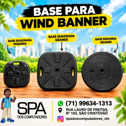 Base de Fixação para Wind Banner em Salvador e região