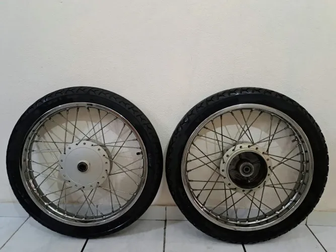  Par de Rodas Originais CG 160 Start + Pneus (Pouco Uso)