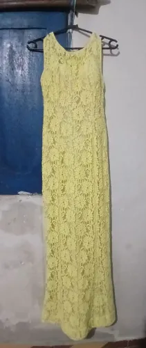 Vestido longo amarelo