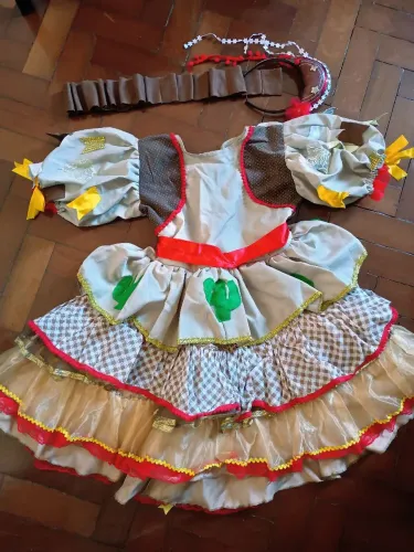 Vestido de São João , vestido junino Maria Bonita, cangaceira