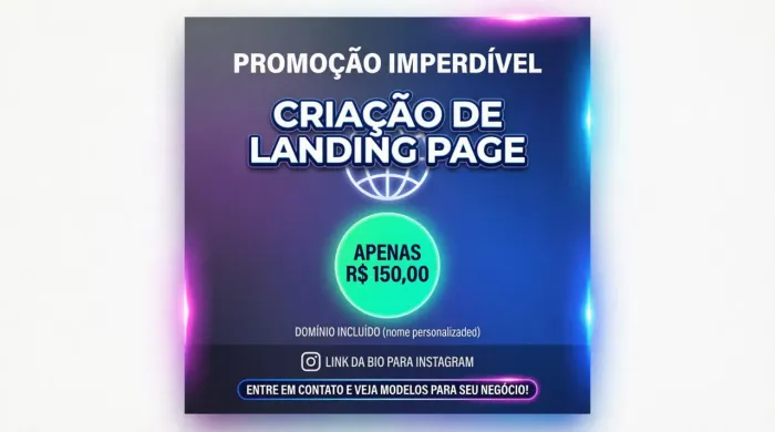 *** ? Landing Page Profissional + Domínio por apenas R$150,00 ***