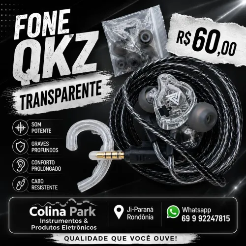 Fone QKZ AK6 Transparente