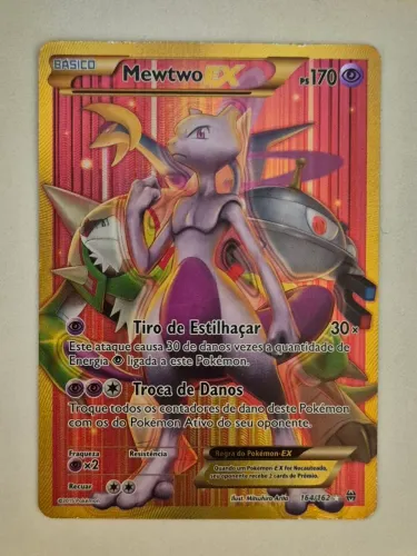 TCG - Mewtwo EX Gold Secret Rare 164/162 - Pokémon XY Turbo Revolução