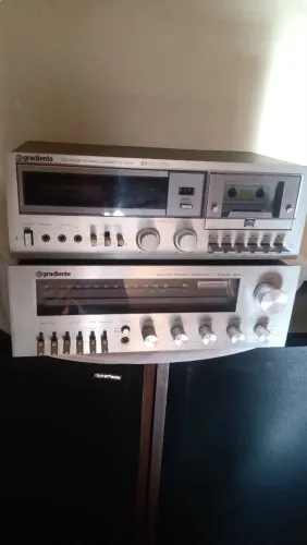 Receiver Gradiente modelo 1300+Tape Deck modelo 4000+caixas Master 100.