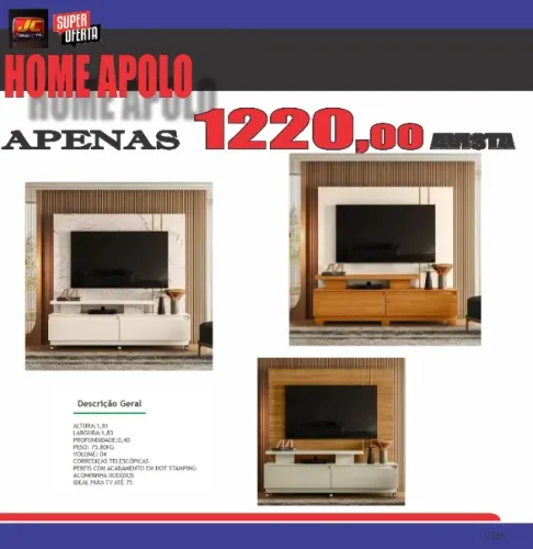 HOME APOLO TV ATE 75 POLEGADAS