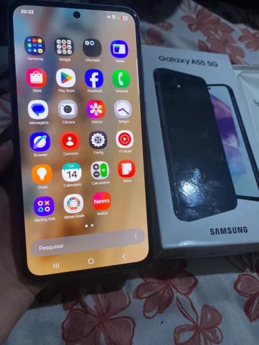 Vendo A55 NOVO. Vai com a caixa contendo o carregador original 