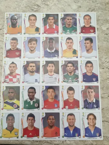 Figurinhas copa mundo 2014, kit atualizacao 25 fig.
