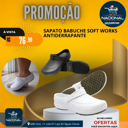 Sapato Eva Soft Works Bb60 Profissional Antiderrapante