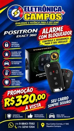 ALARME POSITRON COM CHAVE CANIVETE