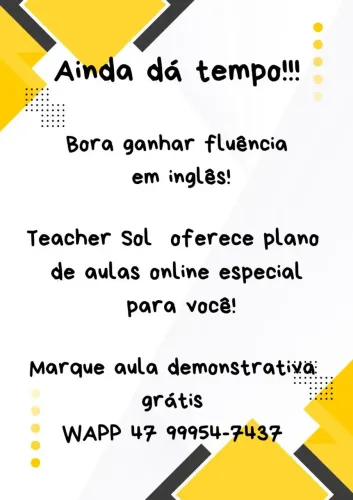 AULAS DE INGLÊS ONLINE 