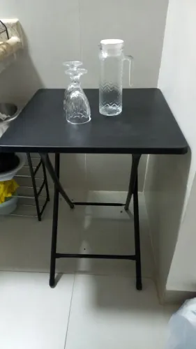 Mesa de aço , preta linda !