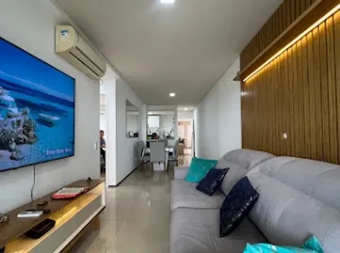Vendo Apartamento Ed Turim Calhau 02 suítes 02 vagas Nascente Vista Mar Andar Alto