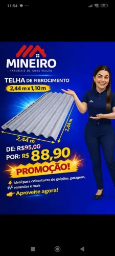 Telhas de 2.44x,1.10 multilit 