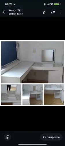 Escrevaninha porta joias com espelho