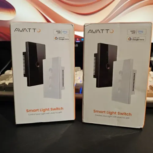 2 Interruptores Inteligente AVATTO 1 Botão Zigbee 3.0 Touch TS02RD/ZTS02RD