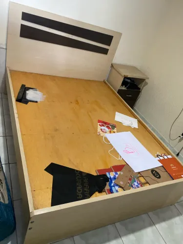 Cama de casal madeira pra levar hoje promoção
