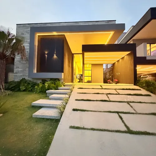 Casa plana mobiliada no Terras Alphaville Ceará , 185 m2, 3 suítes + escritório 