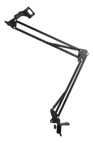 Braço Articulado Microfone Mesa Gb Musical Sm-081 Preto Aço Rosca 80cm