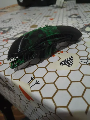 Head Alien morto escala 1/6 impressão 3d. 