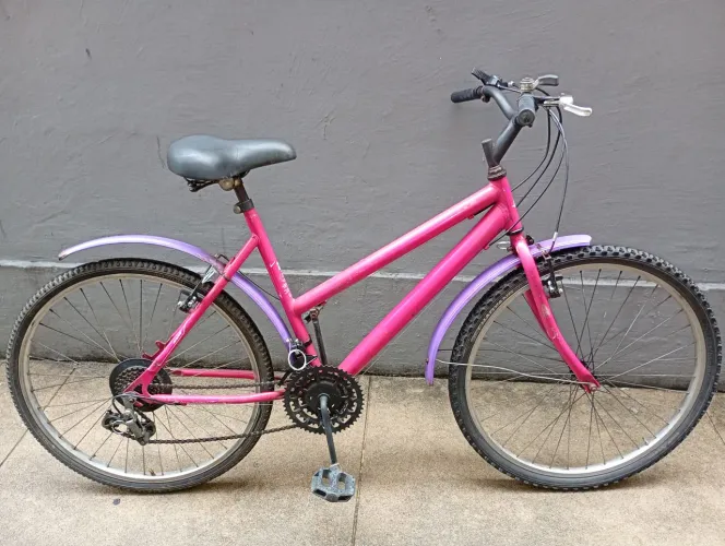 Bicicleta aro 26 21v rosa