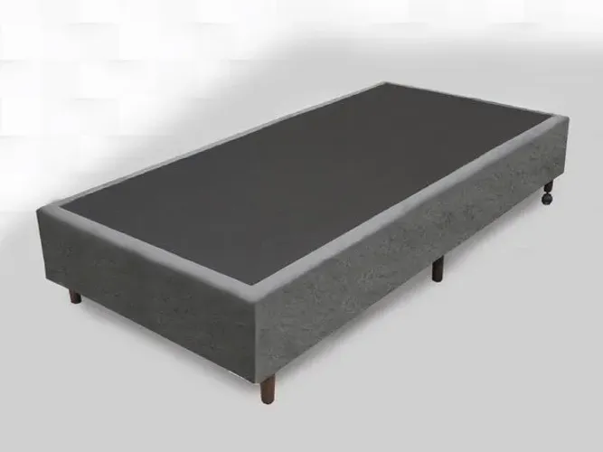 Box solteiro todo revestido em suede e fabricado em madeira eucalipto! 
