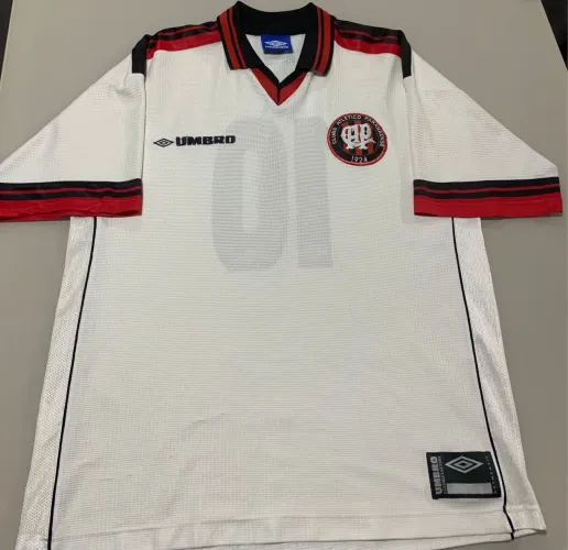 camisa original club athletico paranaense 1999 visitante branca