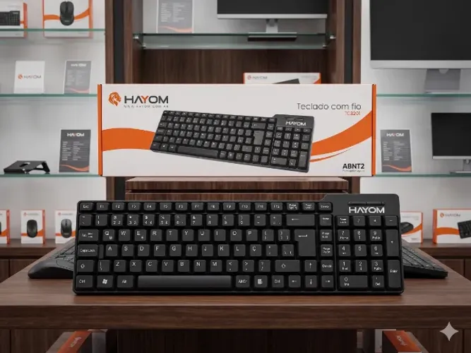 Teclado USB ABNT2 Super Macio - Conforto e Precisão para PC e Notebook
